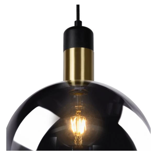 Lucide JULIUS - Pendant light - Ø 40 cm - 1xE27 - Smoke Grey - detail 3